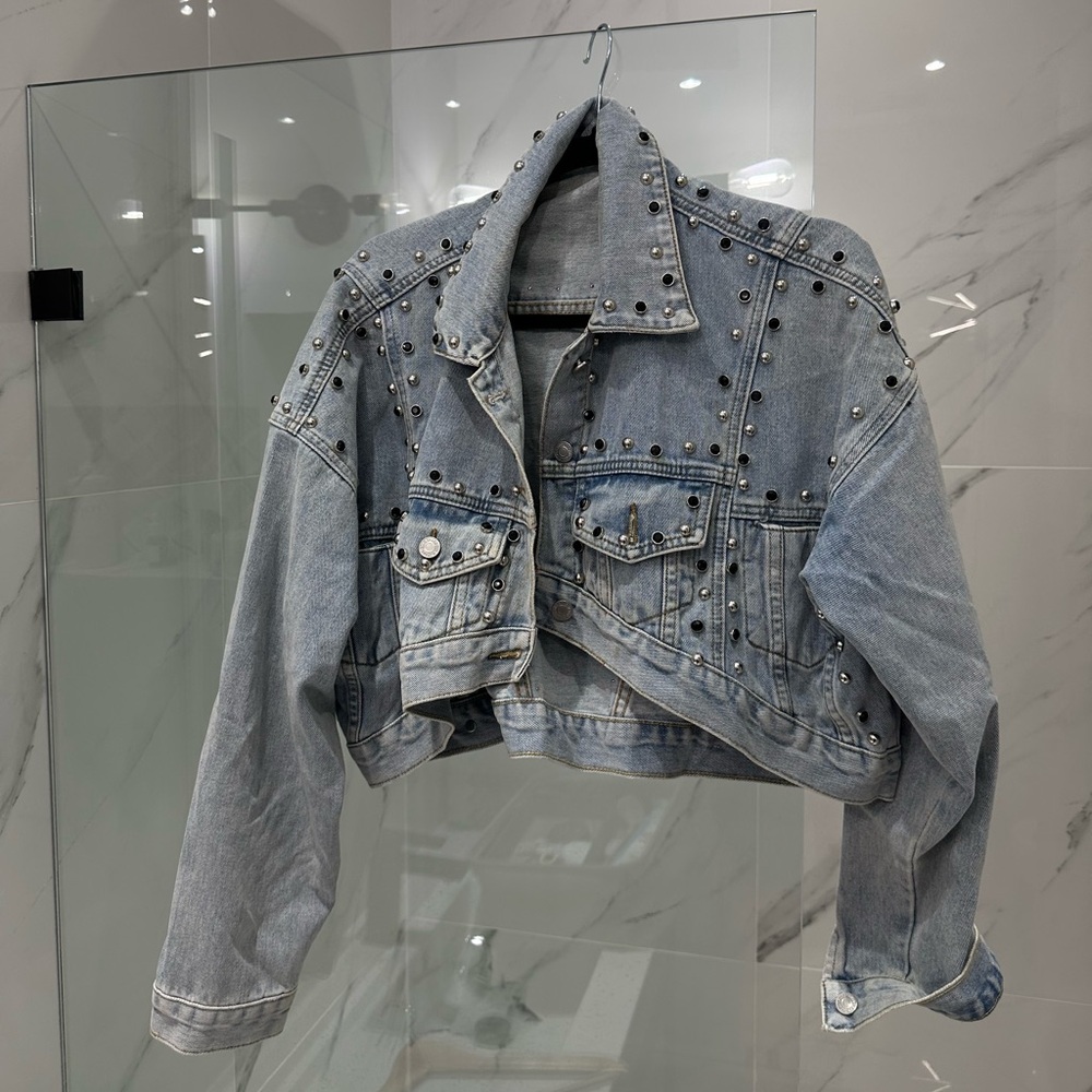 Studded denim jacket